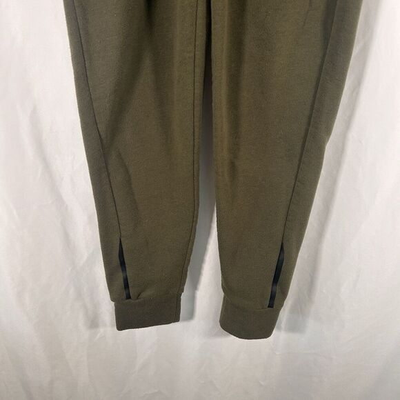 Mitre Joggers Men's Small Solid Green Pull On Zip Pockets Drawstring Sweatpants - Picture 3 of 8